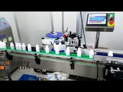 स्व चिपकने वाली गोल बोतलें गोल डिब्बे बेलनाकार बोतलें पूरी तरह से स्वचालित लेबलिंग मशीन