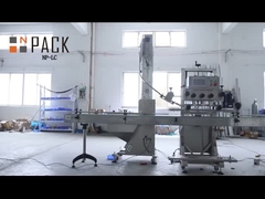 स्वचालित उच्च गति 6 पहियों कांच की बोतलों के लिए स्क्रू कैपिंग मशीन कैप लिफ्ट के साथ