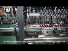 स्वचालित सर्वो मोटर पीएलसी नियंत्रण 50ml-500ml प्लास्टिक पालतू बोतल हाथ धोने भरने की मशीन